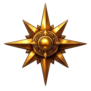 Brass compass rose